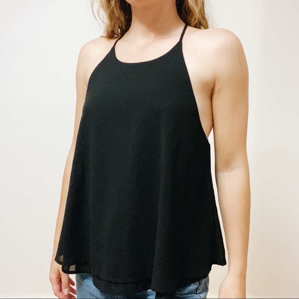 Black Everly elevated tank top